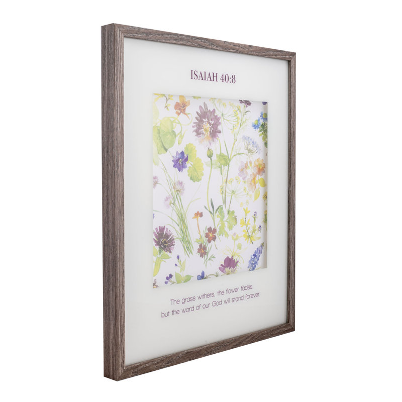 Framed Wall Cutting Garden Isaiah 40:8