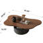 Table basse 47,24 po Mid-Century Cloud