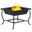 Ashita Square Steel Wood Burning Fire Pit