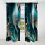 Rideau en marbre abstrait Geode Turquoise II - velours occultant en marbre - 1 panneaux-107536812