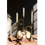 Porte-bougies coniques en laiton antique