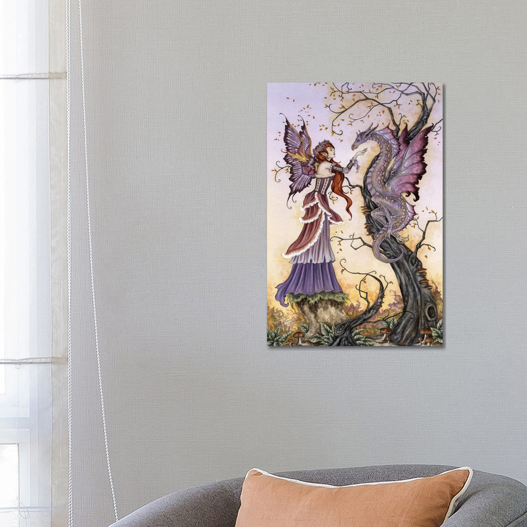 The Dragon Charmer by Amy Brown - Wrapped Canvas Painting