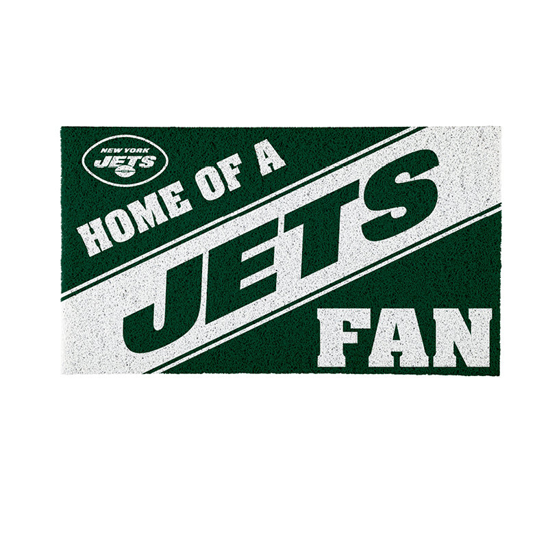 NFL Home of a Fan Team Color Outdoor Doormat, New York Jets