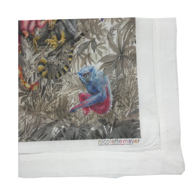 Arcadia Chettah Scene Cotton Sateen Dinner Napkins