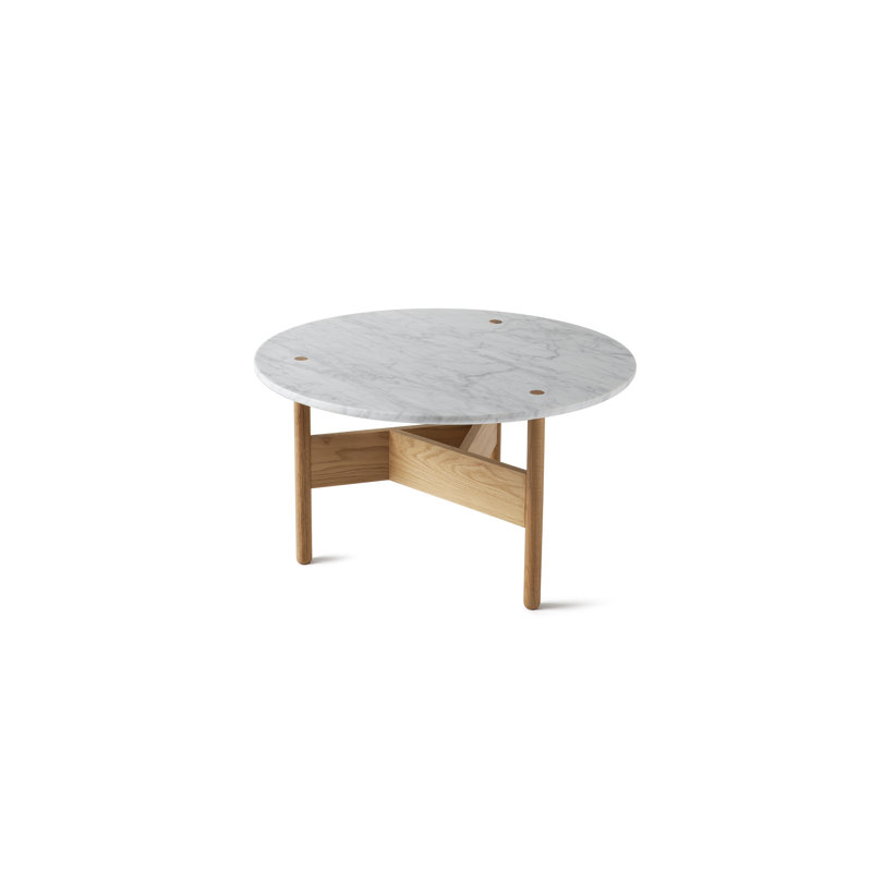 Three Leg Coffee Table, Oak, Oak, 40 cm H x 70 cm L x 44 cm W
