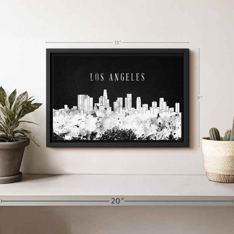 "LA Skyline BW", H 9 po x l 13 po