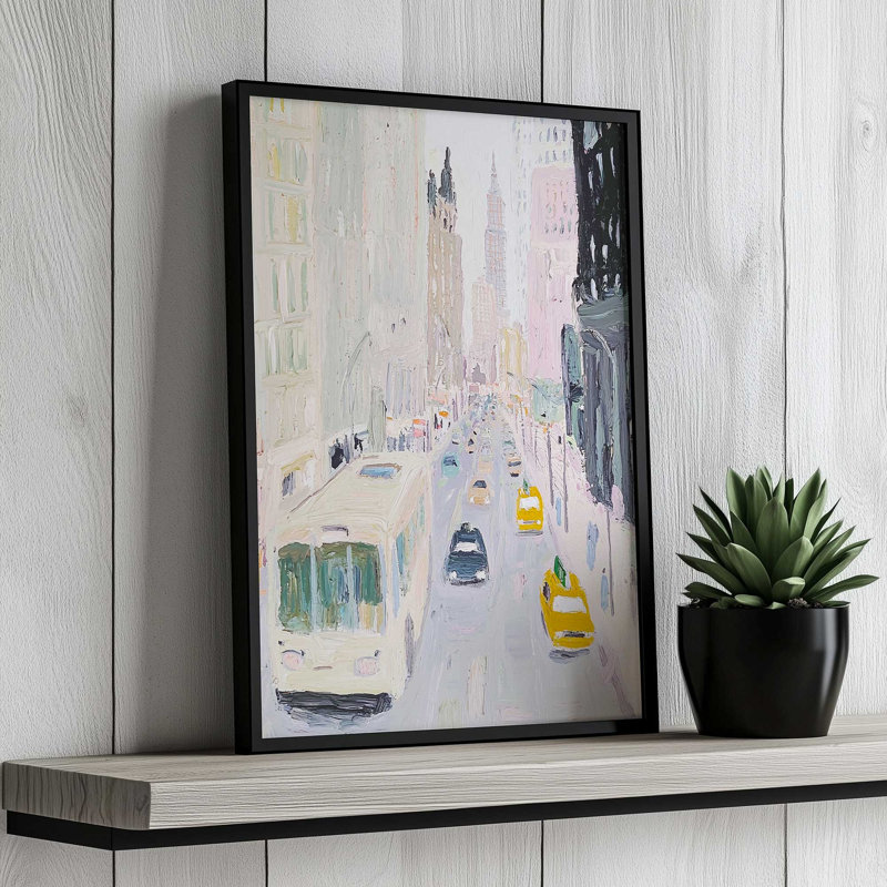 «Look up Fifth Ave II» par Walker Noble, reproduction d'art, Impression sur cadre ouvert sans papier mat, H 18 po x l 12 po