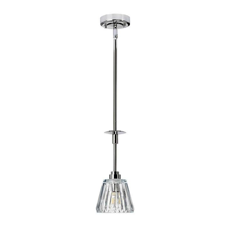 Warwickshire 1 - Light Polished Chrome Cone Pendant
