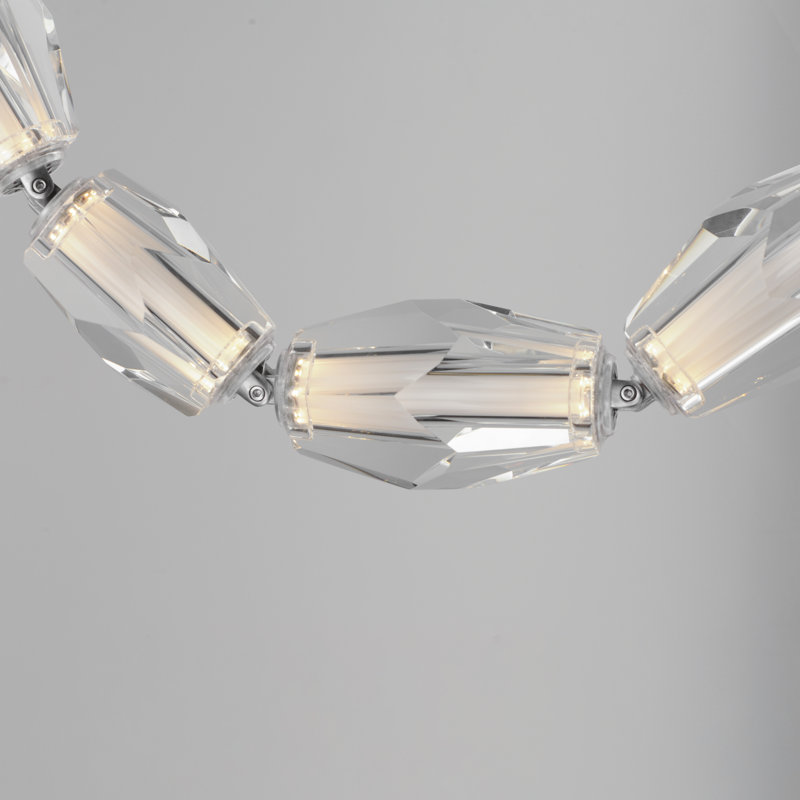 31 - Light LED Flush Mount, Polished Chrome