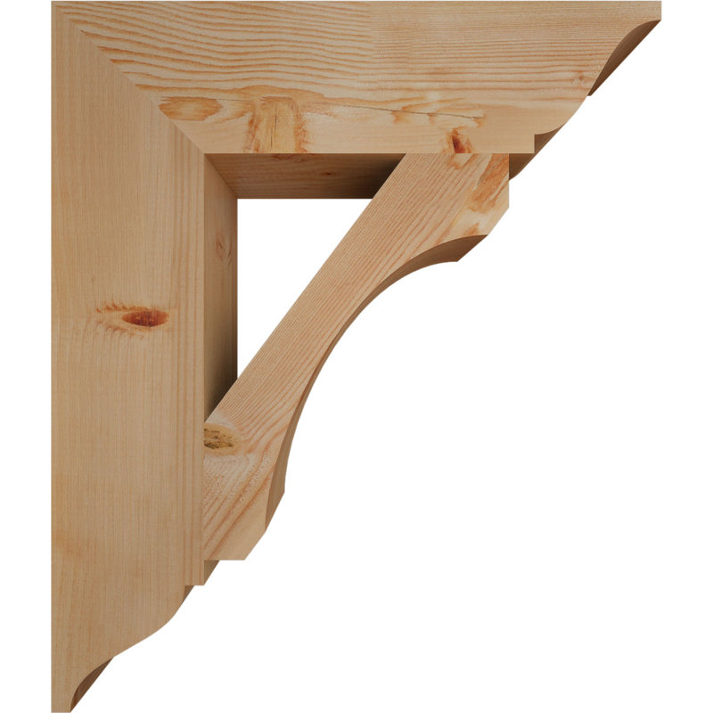 Support en bois rustique traditionnel BKTLEC01, Douglas (lisse), H 28 po x l 5,5 po x P 24 po