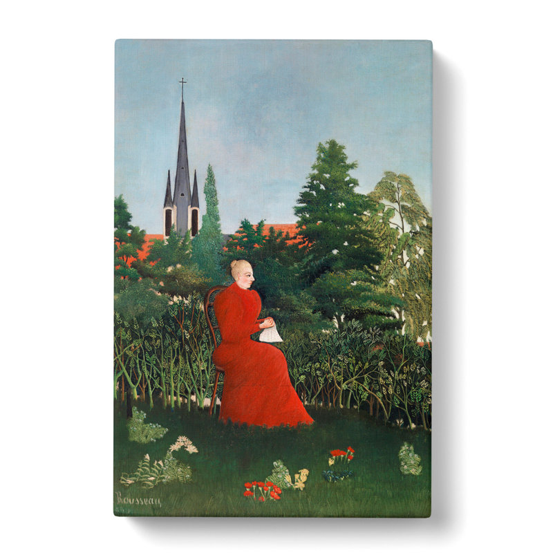 Portrait Of A Woman by Henri Rousseau - Wrapped Canvas Painting, 76cm H x 50cm W x 3cm D