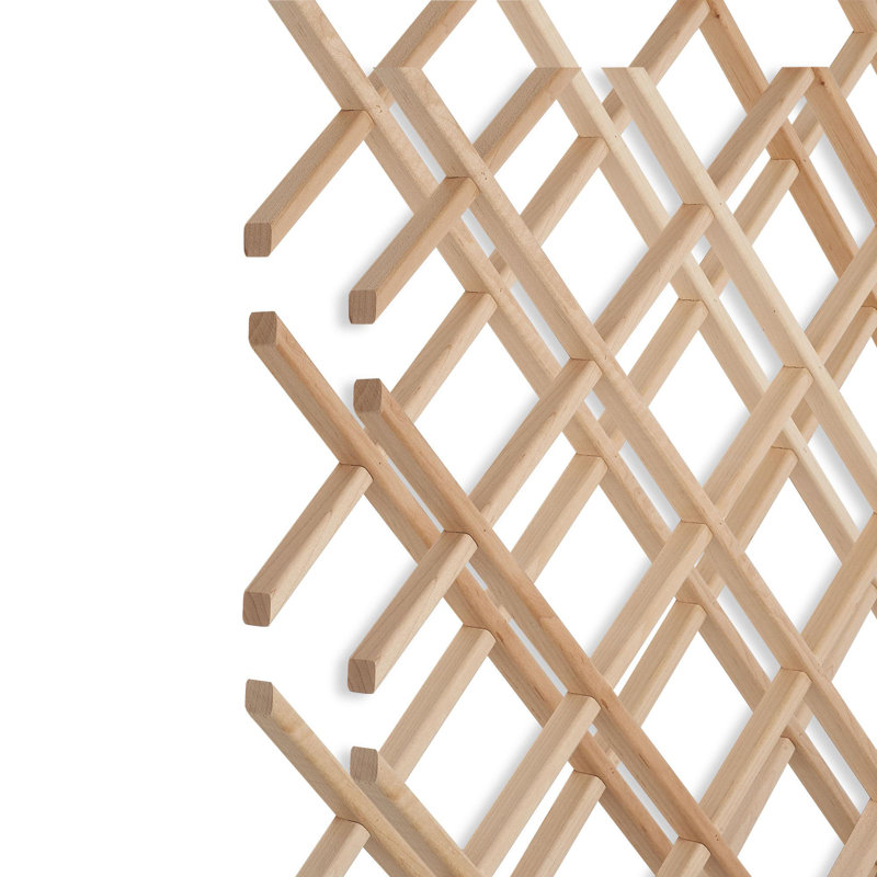 Breighden Solid Wood Cabinet/Enclosed Storage Wine Bottle Rack in Brown, Maple