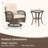 3 Pcs Patio Swivel Rocker Set Gliding Bistro Furniture Set With Tempered Glass Table-594059709