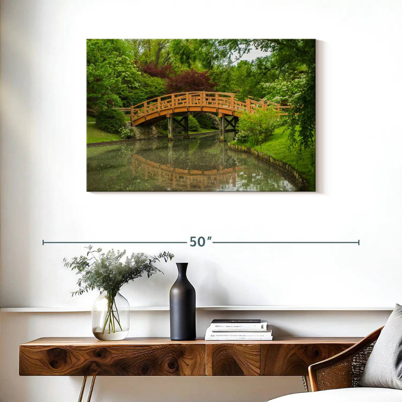 Pont de jardin japonais Sireci, H 24 po x l 36 po