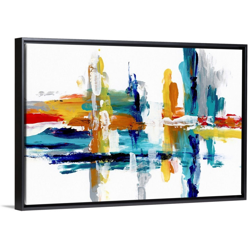 Captive Color III - reproduction d'art sur toile, Cadre flottant noir, H 21,7 po x l 31,7 po x P 1,75 po