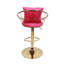 Chaise de bar en velours, conception unique, rotation à 360 degrés, hauteur réglable, ensemble de 2-474088447