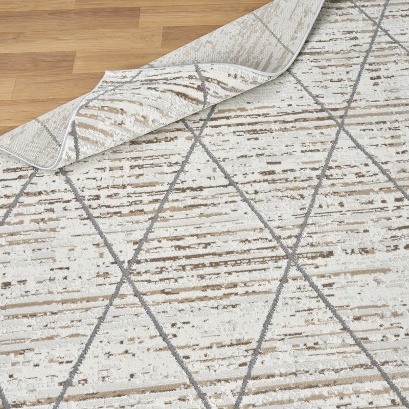 Bunnell Diamond Lattice Area Rug, Rectangle 7'6"x9'6"