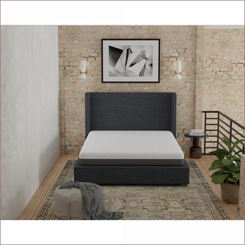 Mattresses 10" Full Medium Firm Mattress with Phase Change Cooling Fabric | Light Gray | Foam, King