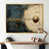 Toile avec cadre flottant or
