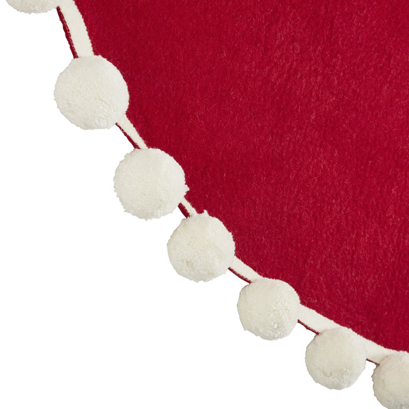 Handmade Christmas Tree Skirt in Felt, Oversize-72"