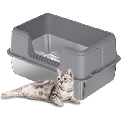 Stainless Steel Litter Box with Scoop