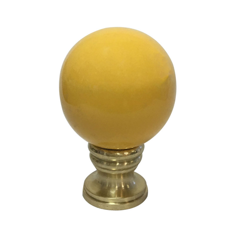 Faîteau de lampe sphérique en céramique, Jaune