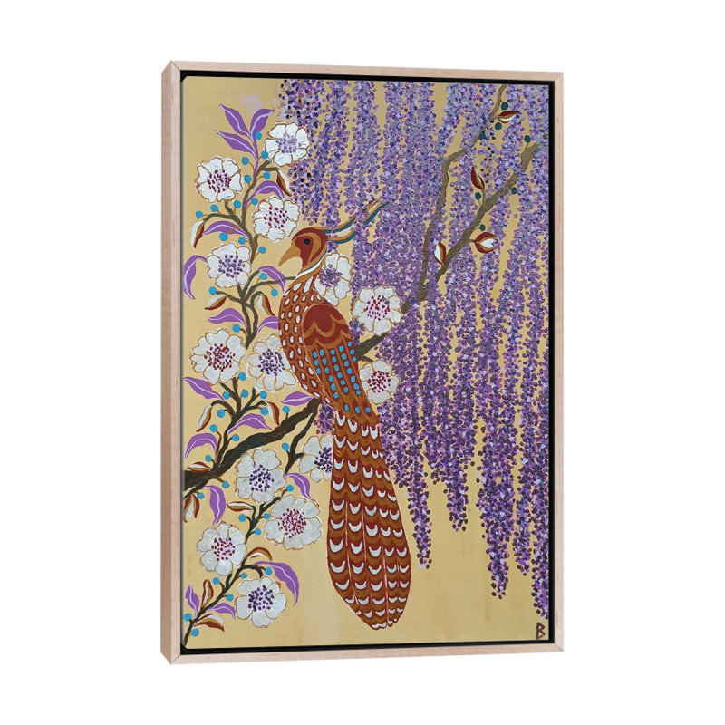 «Majstic Bird», reproduction d'art sur toile encadrée, 60" x 40", Framed Canvas, Beige