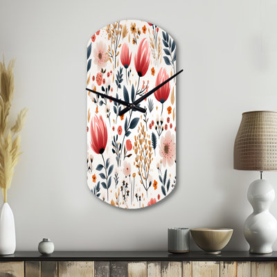 Horloge murale rustique rose