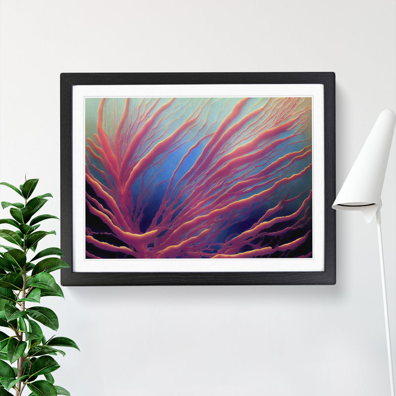 XH1022-2352X Coral Reef Vol.3 - Single Picture Frame Painting, Black, 46cm H x 64cm W x 2cm D