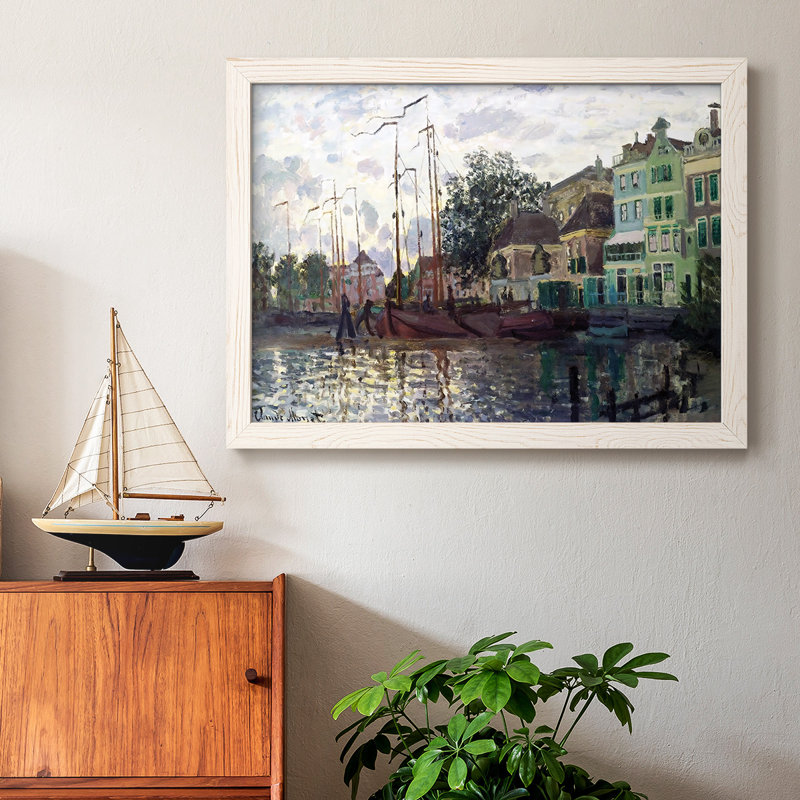 Zaandam, The Dike, Evening, 1871, reproduction d'art sur toile, Blanc, H 22 po x l 32 po x P 1,5 po