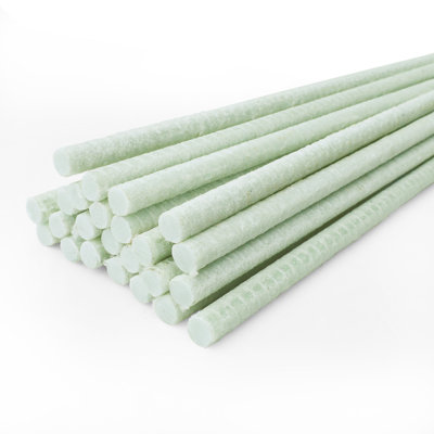 # 4 barre d'armature en fibre de verre enduite de sable blanc, 4 pi, 12 paquets