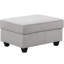 Canapé modulaire en L gris clair de 125 po avec repose-pieds modulaire en L 7 pièces