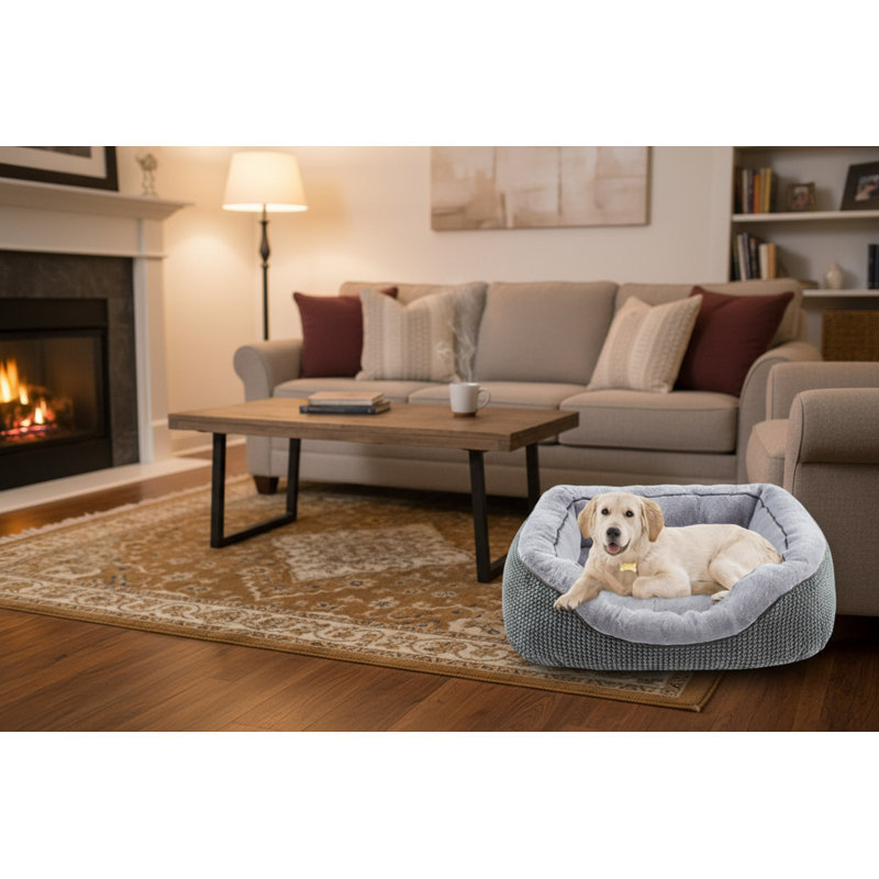 Ce lit pour chien rectangulaire de taille moyenne possède une fonction orthopédique, un fond chaud, doux, lavable, antidérapant et durable, ce qui facilite le sommeil apaisant des chiens.
