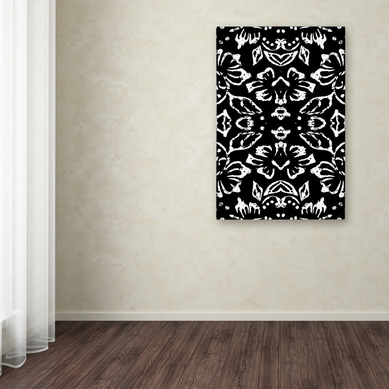 "Jadaya Black & White Pattern" par Color Bakery, impression sur toile tendue, H 24 po x l 16 po x P 2 po
