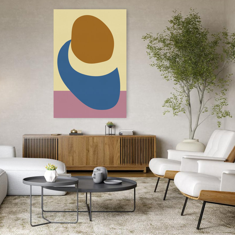 Art contemporain, art lilas minimaliste abstrait, H 48 po x l 32 po