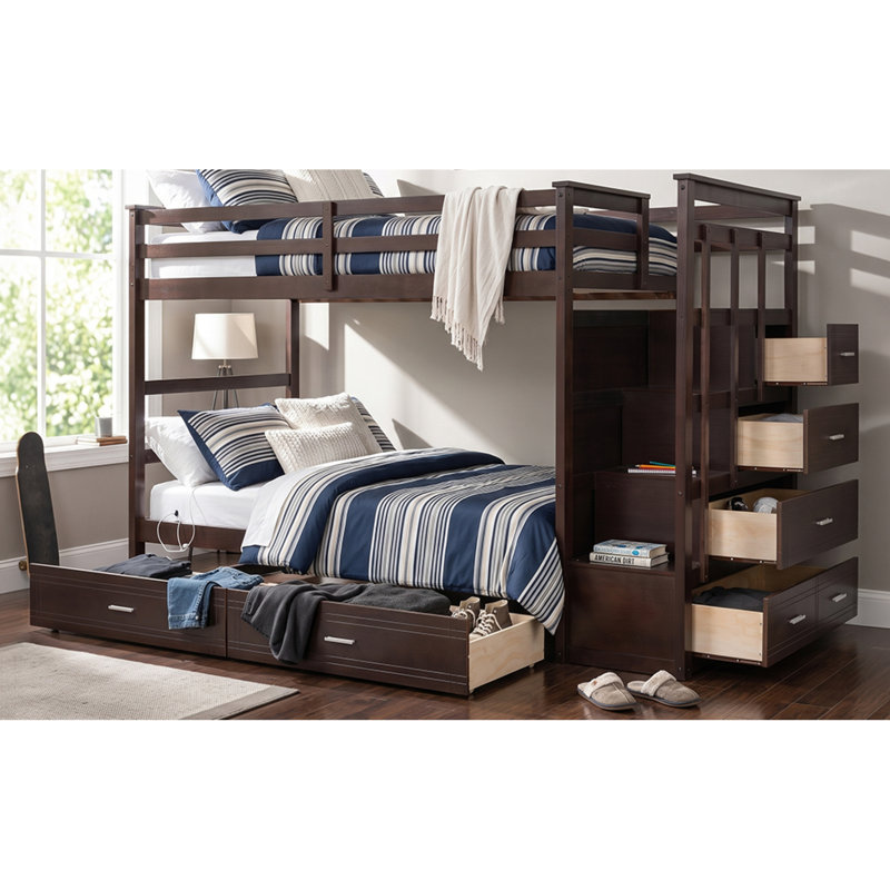 Lits peu encombrants avec rangement, lit simple en bois massif, maison familiale moderne