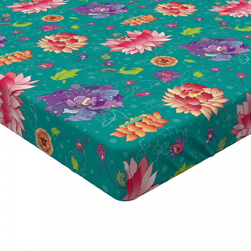 Microfiber Floral Fitted Sheet, Twin XL Fitted Sheet