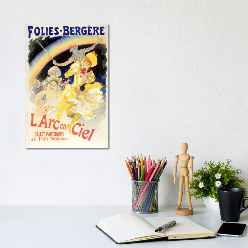 Larc En Ciel (Ballet-Pantomime En Trois Tableaux) Folies - Bergere Vintage Poster - Wrapped Canvas Print