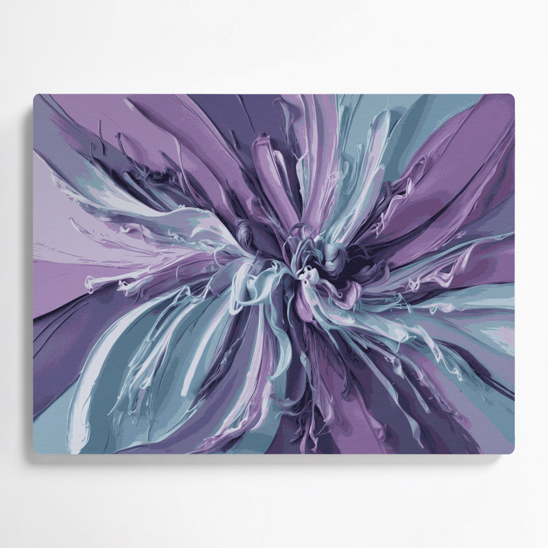 «Lyrical Abstraction 19», art mural en métal mauve, H 11 po x l 14 po