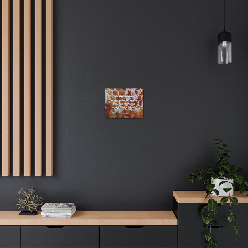 Thy Words Psalm 119:103 - Wrapped Canvas Print, 46cm H x 61cm W