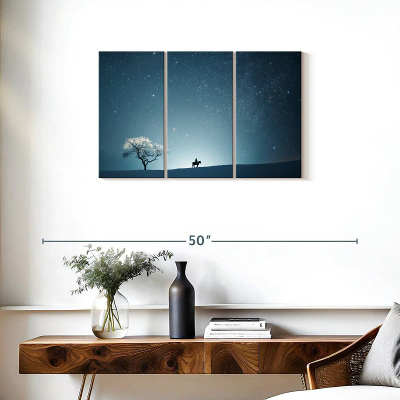 Une nuit étoilée II, H 20 po x l 33 po