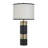 Steel Table Lamp - Drayton Gold - White Fabric