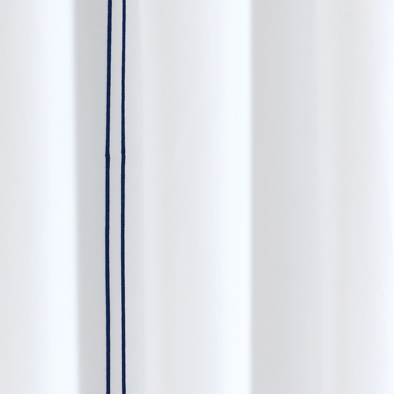 Lush Decor Hotel Collection Shower Curtain, White/Blue