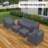 Outdoor Wicker 5-Piece Conversation Sets Group Seating Patio Furniture Covers