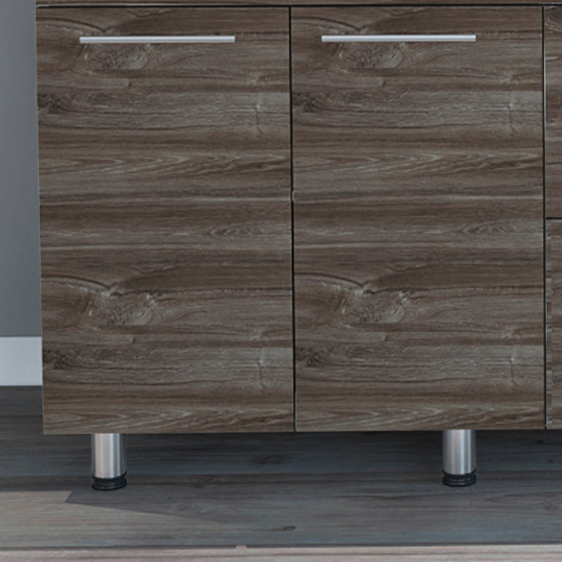 Pied de table ajustable en acier inoxydable Wittman, H 5 po x l 2,5 po x P 2,5 po