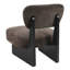 Chaise d'appoint rembourrée en bois avec dossier