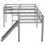 Lit mezzanine simple en L avec échelle et toboggan-1146383252