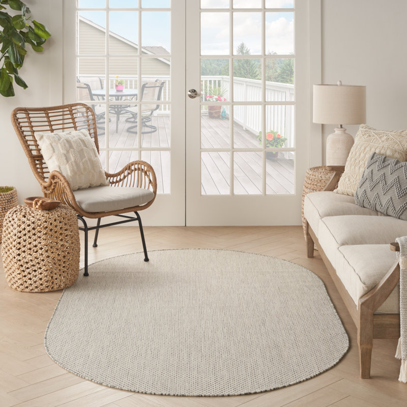 Anastasia Geometric Indoor / Outdoor Rug, Oval 5' x 8'