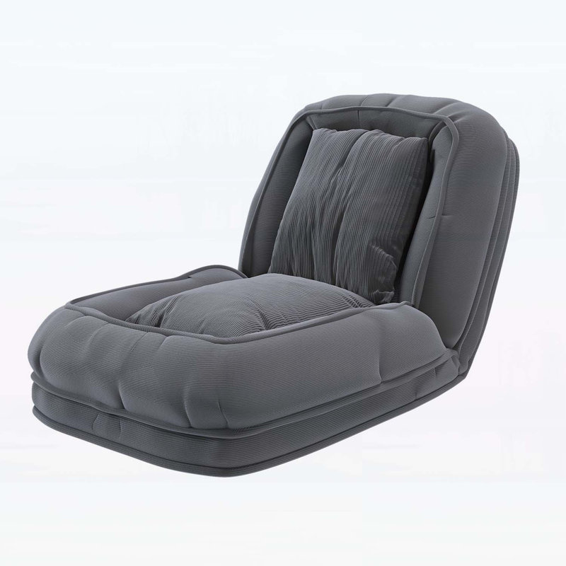 Canapé paresseux pliable avec 5 positions réglables, Gris