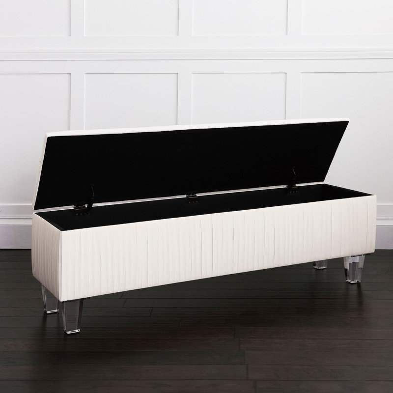 Dominique Upholstered Storage Bench, 16" H x 68" W x 22" D